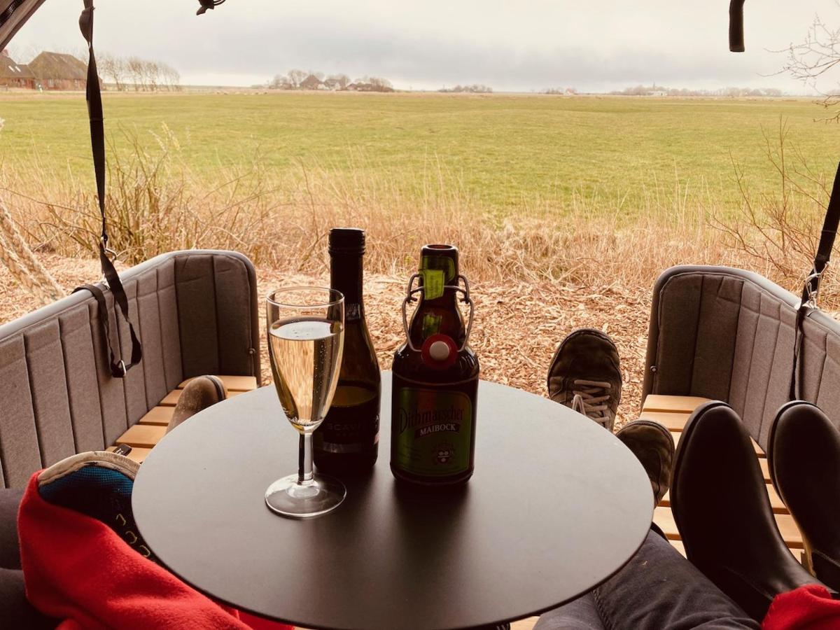 Hof Steinhuetten Schlafstrandkorb Westerhever Luaran gambar